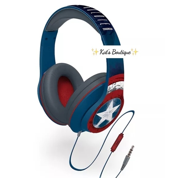 iHome Other - (NWT) iHome Captain America Kids Noise-Canceling Over Ear Headphones